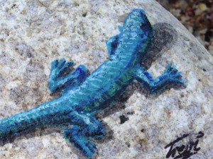 blue lizard detail