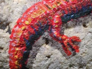 red lizard detail